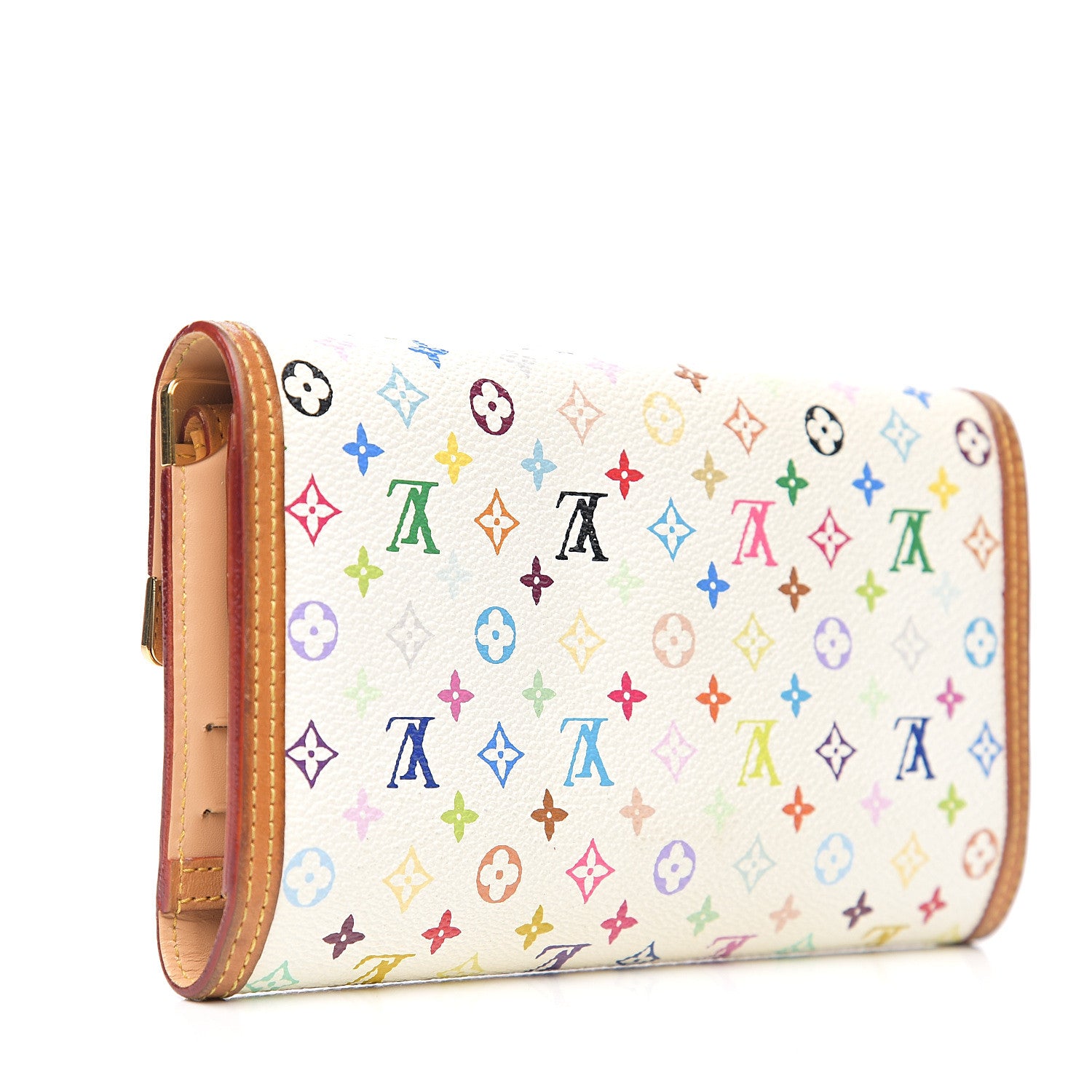 Louis Vuitton Monogram Multicolor Porte Tresor International Wallet White 2 of 6