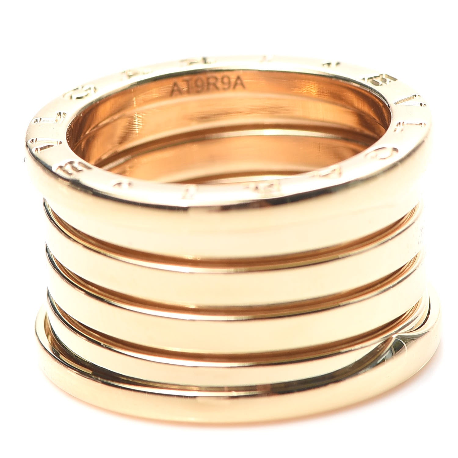 Bulgari 18K Yellow Gold B.Zero1 Five-Band Anniversary Ring 54 6.75 5 of 8