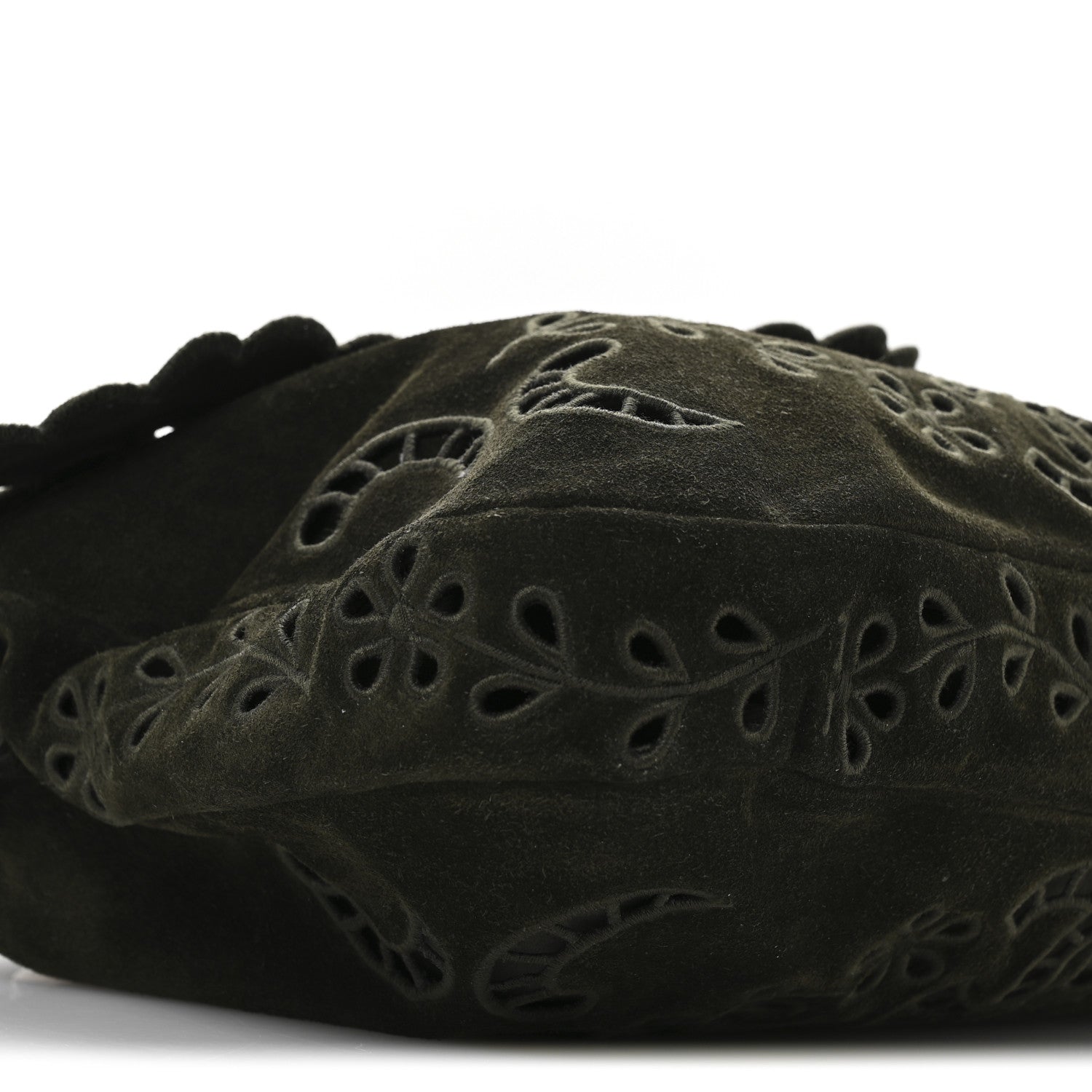 Chanel Suede Embroidered Flap Dark Green 9 of 10