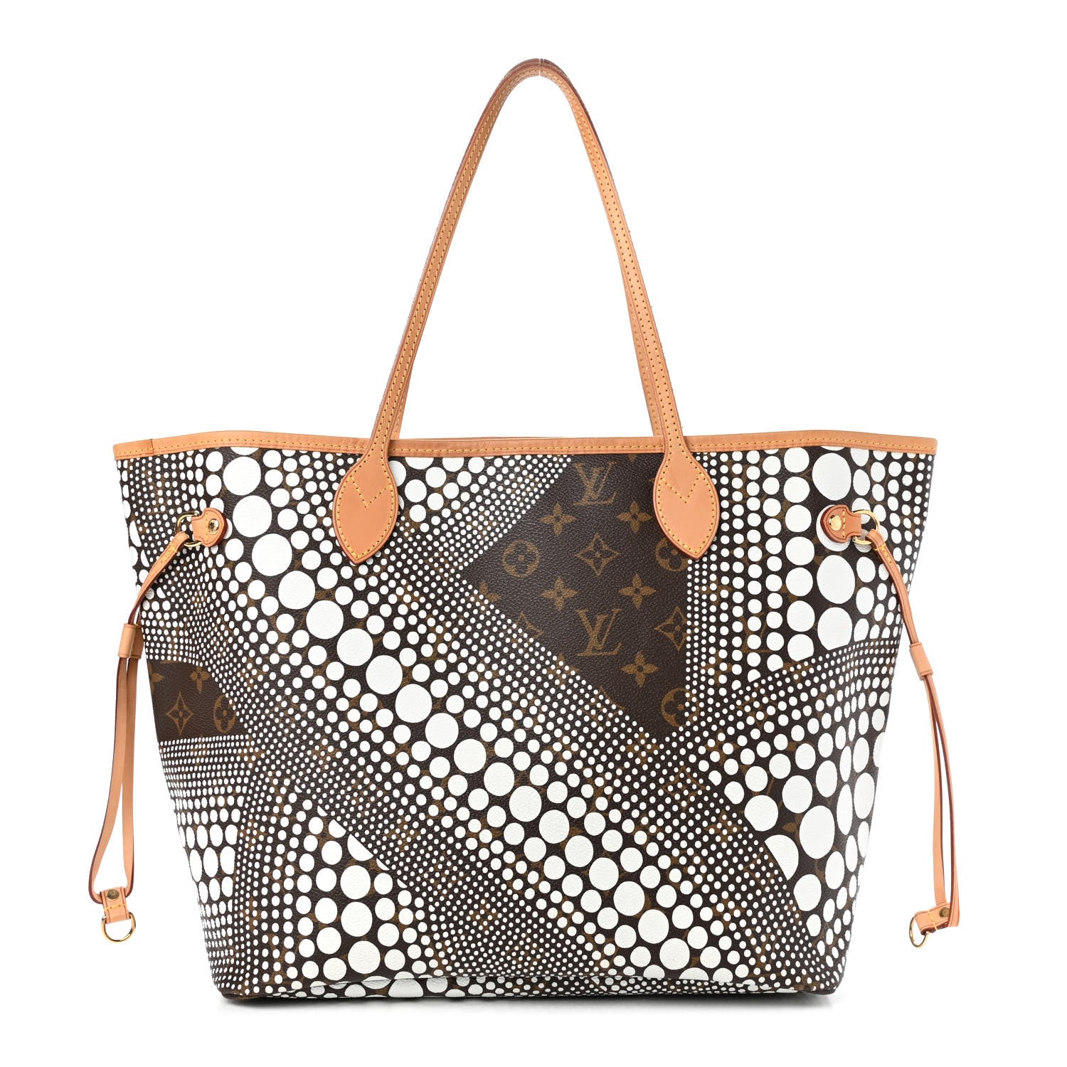Louis Vuitton Monogram Kusama Waves Neverfull MM White 1 of 4