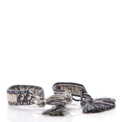 Christian Dior Woven Cotton J'Adior Friendship Bracelet Set Navy 3 of 4