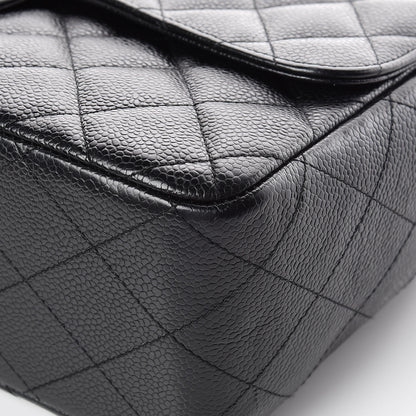 Chanel Caviar Quilted Jumbo Single Flap Black 10 of 16