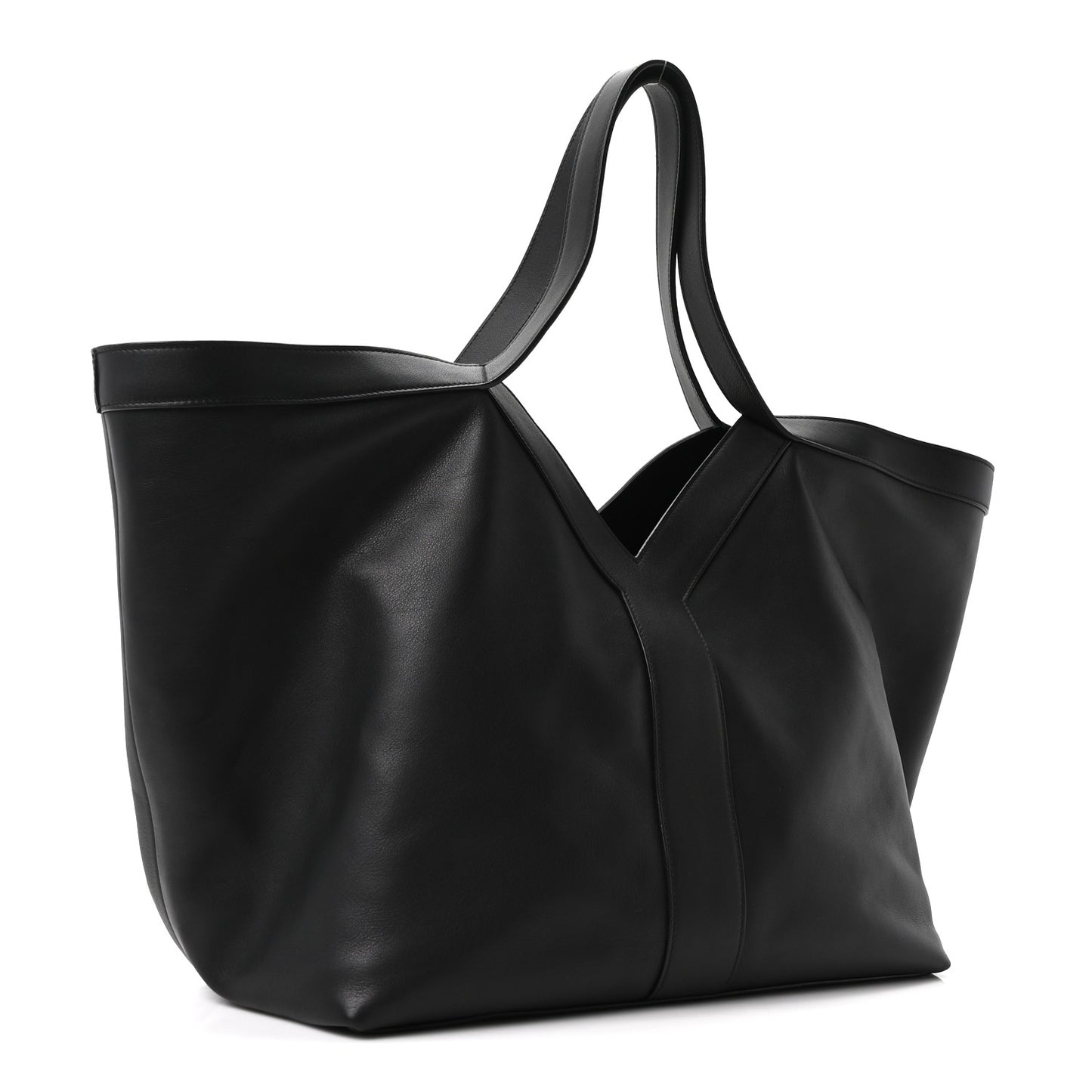 Calfskin Y Tote Black