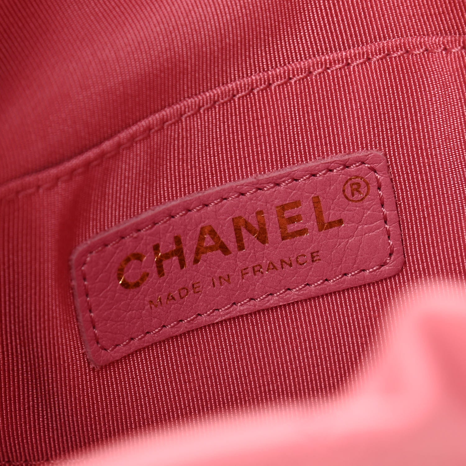 Chanel Lambskin Quilted Antique Signs Drawstring Bag Pink 6 of 10
