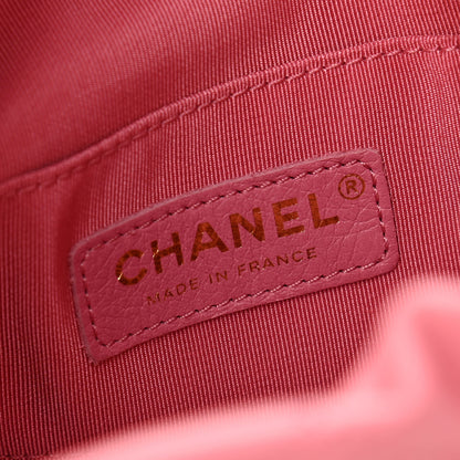 Chanel Lambskin Quilted Antique Signs Drawstring Bag Pink 6 of 10