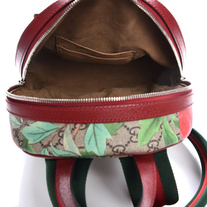 Gucci GG Supreme Monogram Tian Web Small Day Backpack Beige Multicolor Red 5 of 9