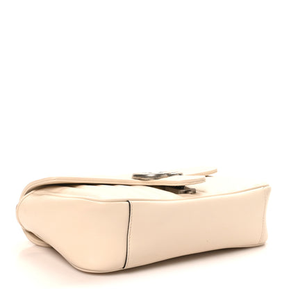 Gucci Calfskin Matelasse Aria Small GG Marmont Shoulder Bag Mystic White 4 of 10