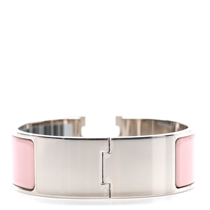 Hermes Enamel Wide Clic Clac H Bracelet PM Rose Cassata 2 of 3