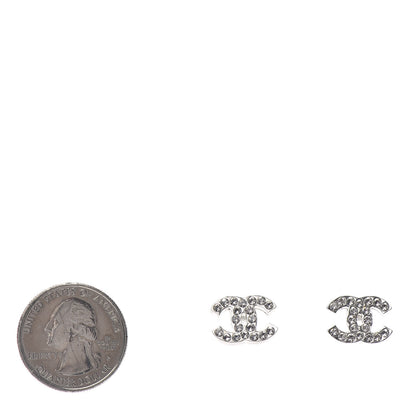 Chanel Crystal CC Earrings Silver 2 of 4