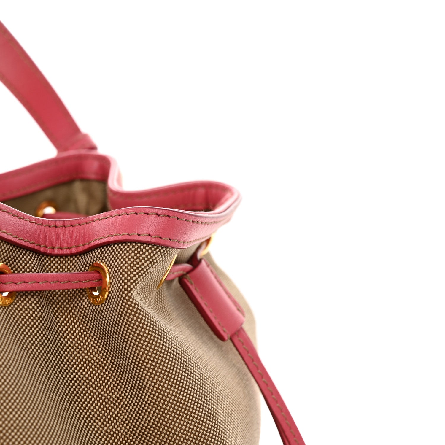Prada Jacquard Logo Mini Bucket Crossbody Bag Corda Peonia 11 of 13