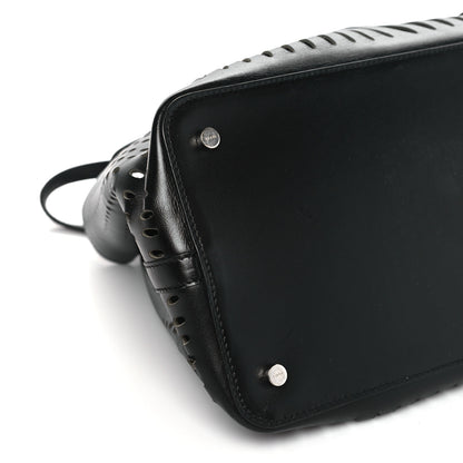 Alaia Calfskin Laser Cut Mina 32 Bag Black 8 of 9