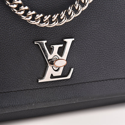 Louis Vuitton Calfskin Lockme II Chain Bag BB Black 9 of 9