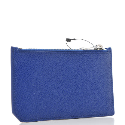 Saint Laurent Grained Calfskin 5 Fragments Zip Pouch Card Holder Ultramarine 3 of 7