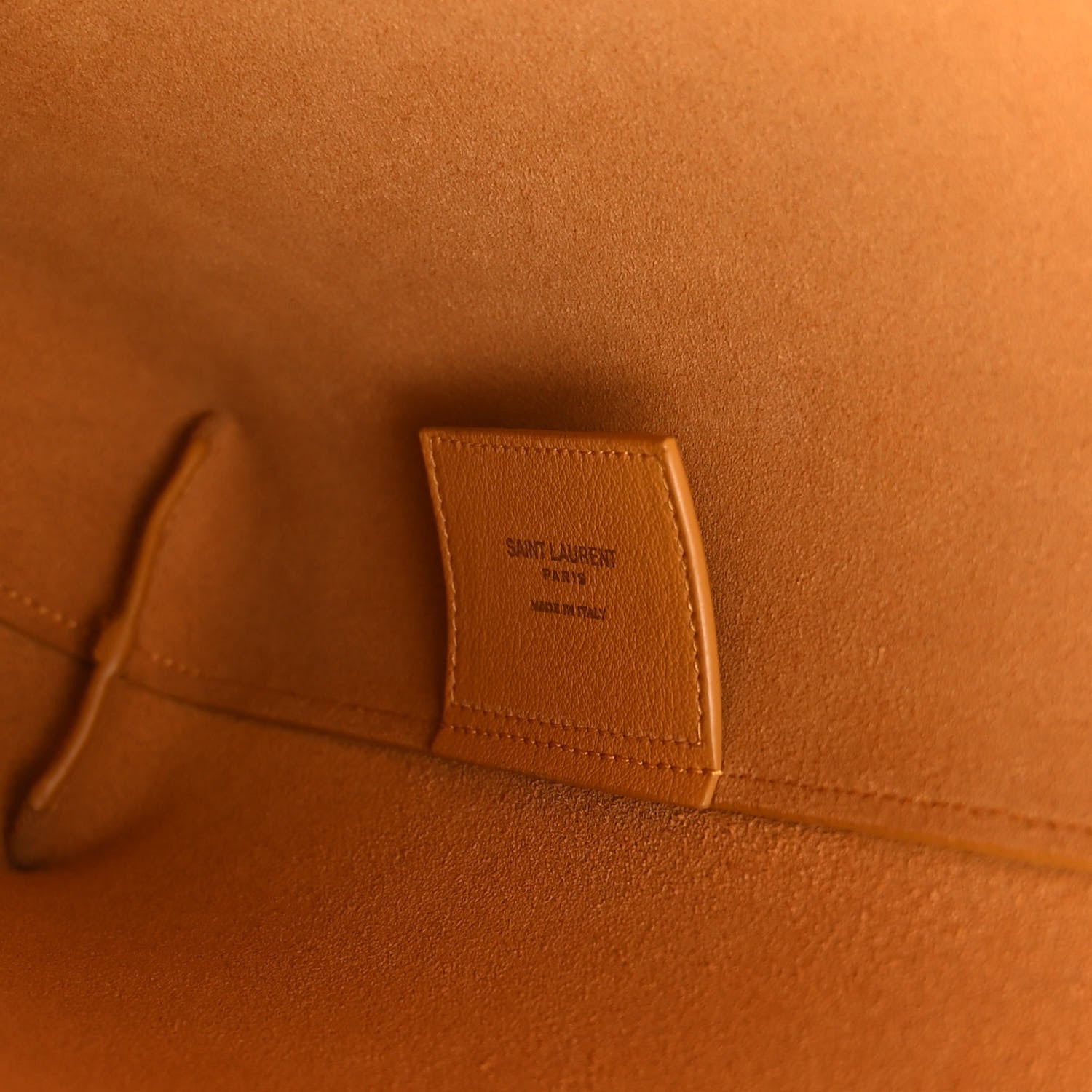 Saint Laurent Calfskin Toy Shopping Tote Cheddar 6 of 9