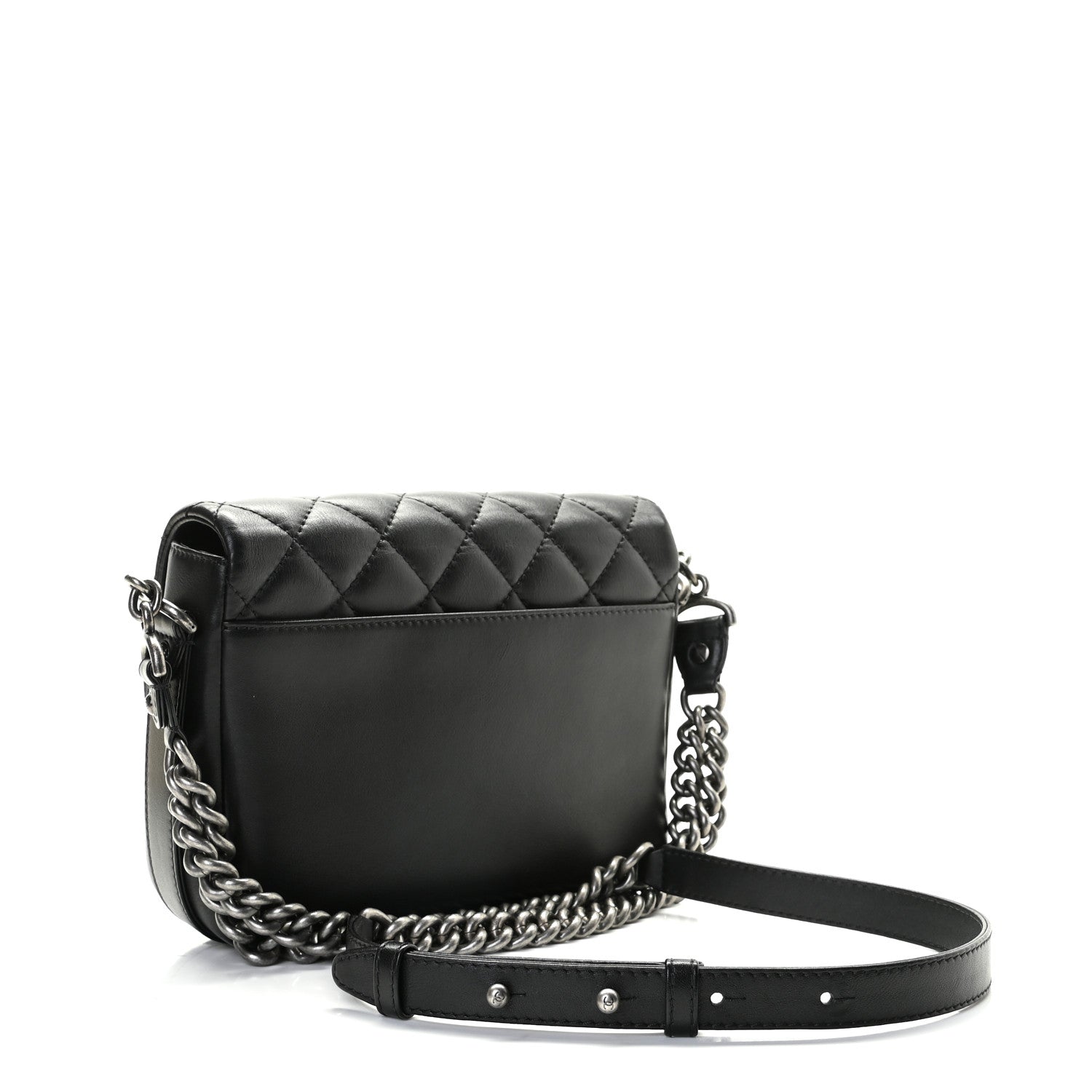 Chanel Calfskin Quilted Medium Rock My Shoulder Flap Black 2 of 8