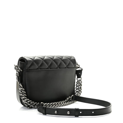 Chanel Calfskin Quilted Medium Rock My Shoulder Flap Black 2 of 8
