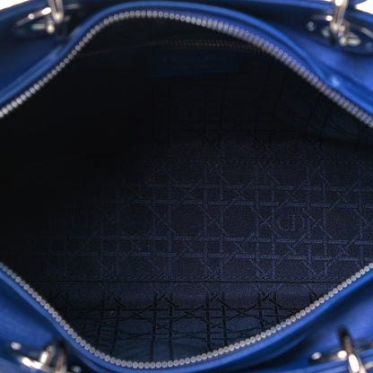 Christian Dior Lambskin Cannage Large Lady Dior Blue 4 of 8