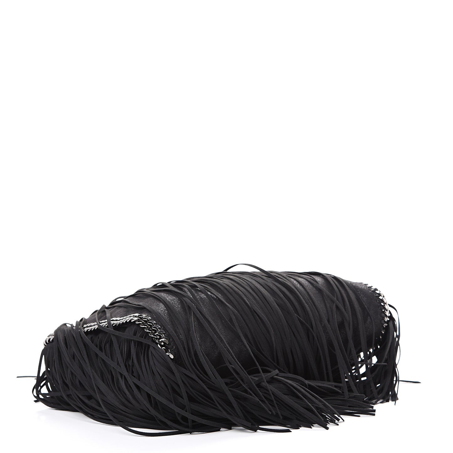 Eco Suede Fringe Falabella Tote Black