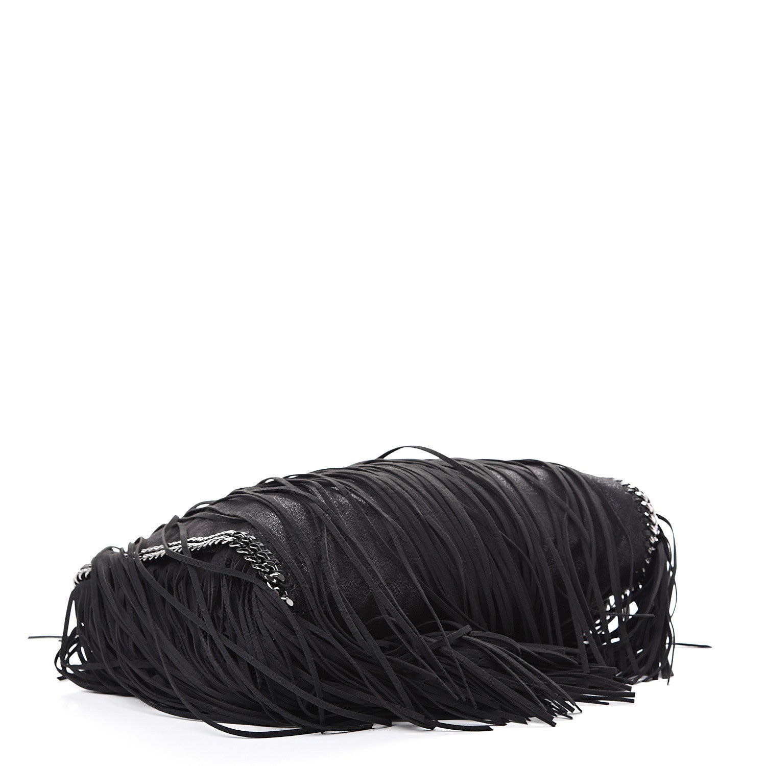 Stella McCartney Eco Suede Fringe Falabella Tote Black 3 of 9