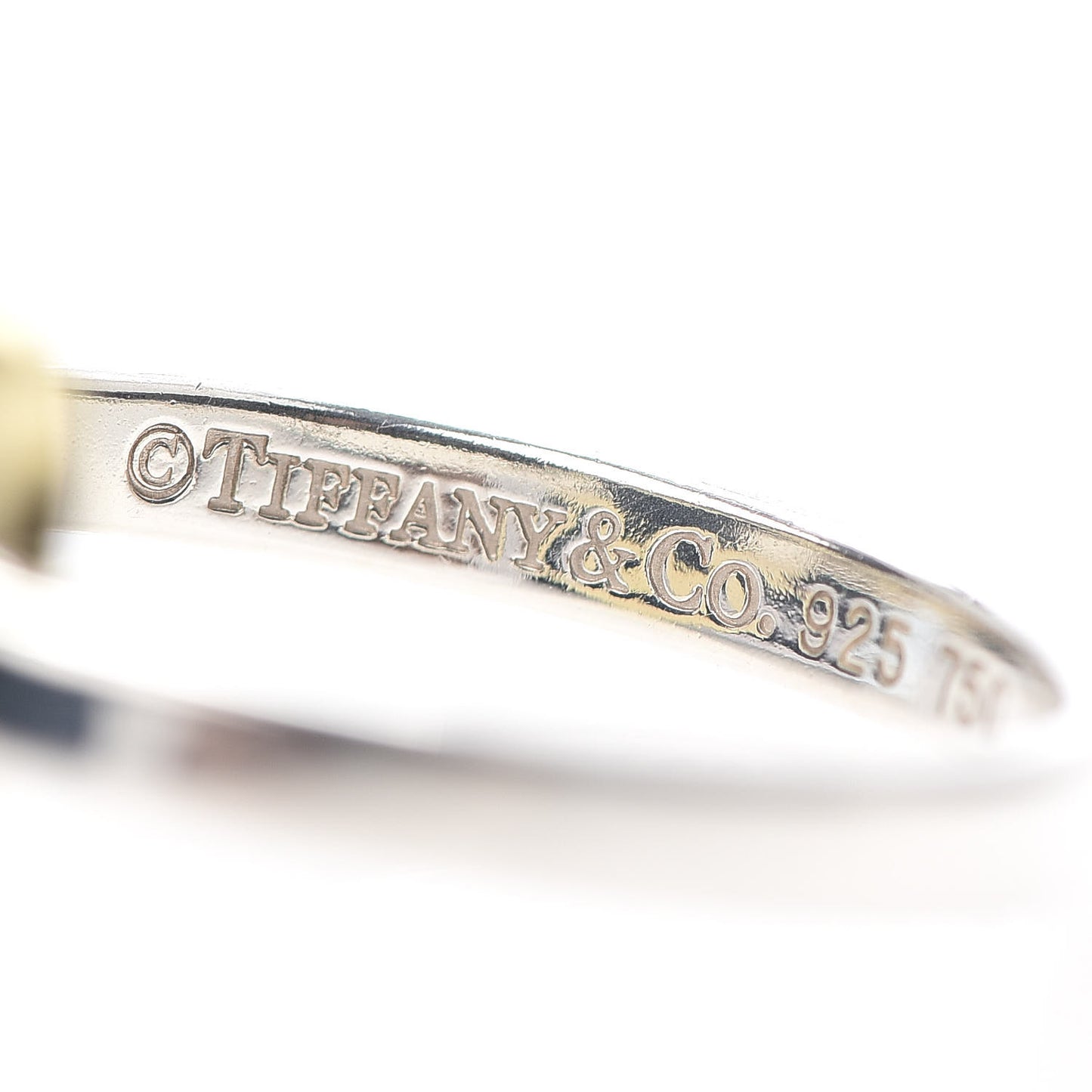 Sterling Silver 18K Yellow Gold Open Heart Ring 53 6.25