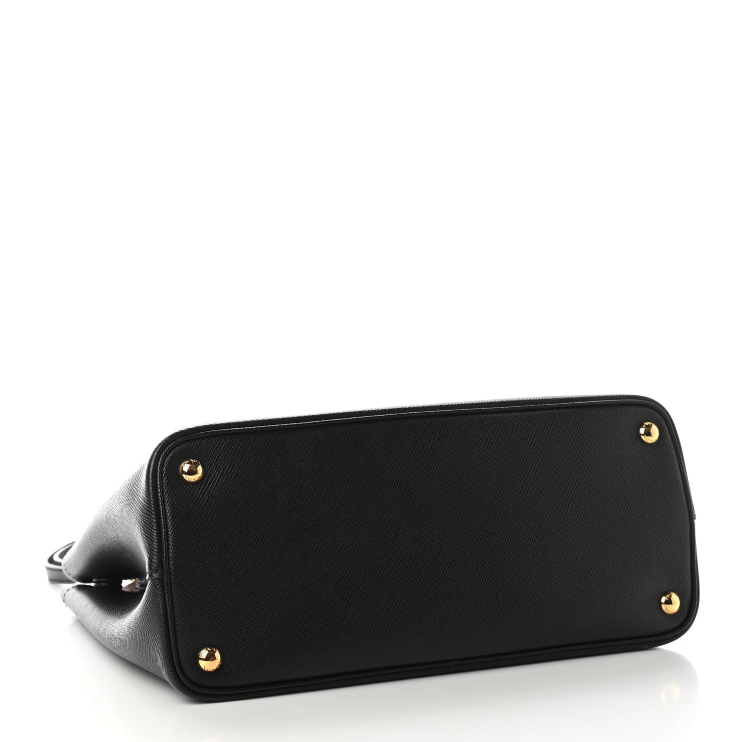 Prada Saffiano Cuir Medium Double Bag Black Mughetto 4 of 9