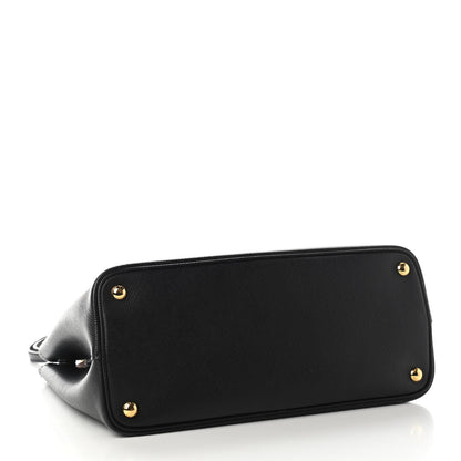 Prada Saffiano Cuir Medium Double Bag Black Mughetto 4 of 9