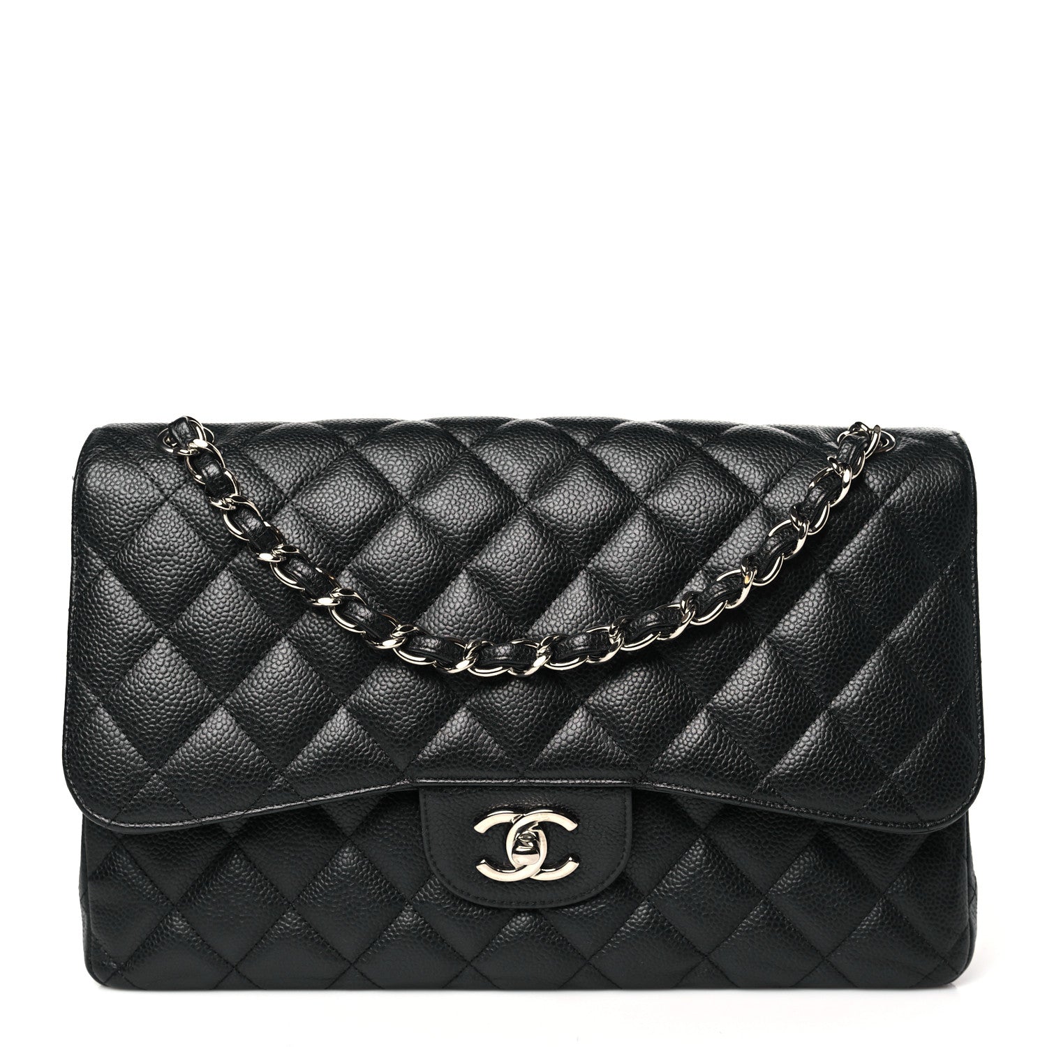 Chanel Caviar Quilted Jumbo Double Flap Black 1 of 10