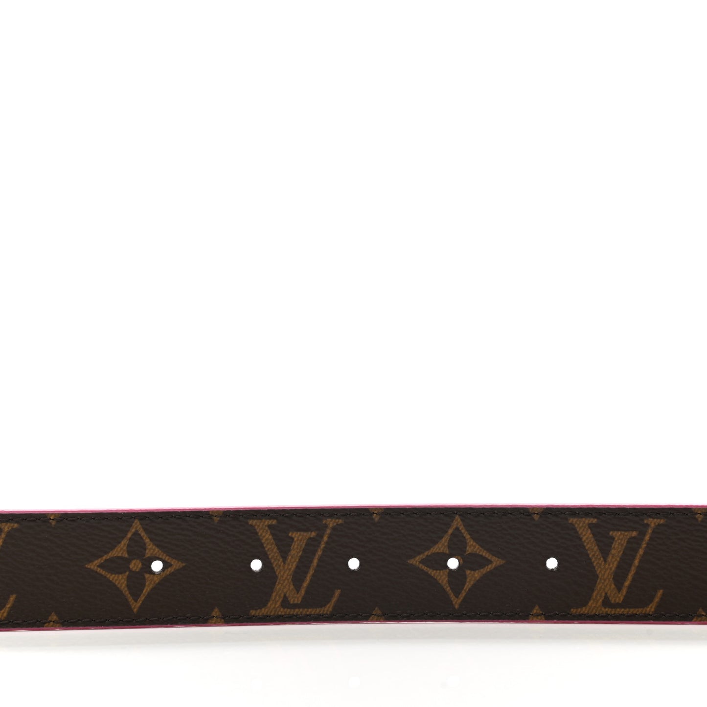 Calfskin Monogram 30mm LV Initiales Reversible Belt 80 32 Pink