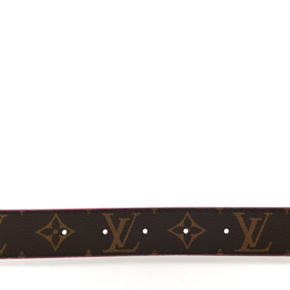 Louis Vuitton Calfskin Monogram 30mm LV Initiales Reversible Belt 80 32 Pink 5 of 6