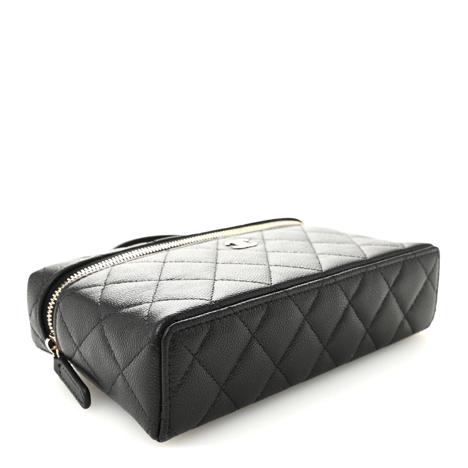Chanel Caviar Quilted Top Handle Slim Vanity With Chain Black 4 of 11