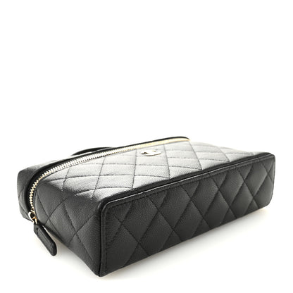 Chanel Caviar Quilted Top Handle Slim Vanity With Chain Black 4 of 11