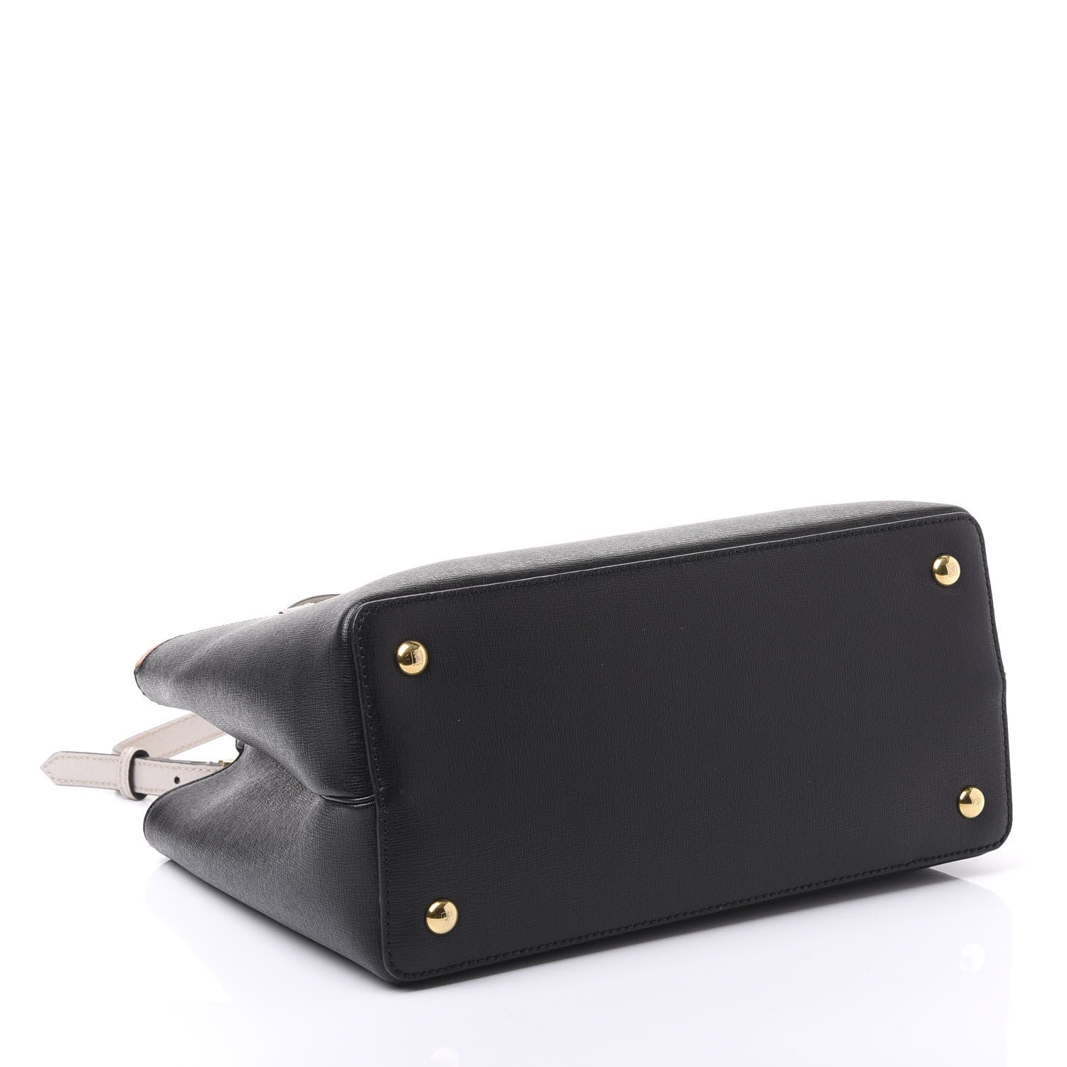 Fendi Vitello Elite Monster Petite 2Jours Tote Multicolor Black Grigio Polvere Multicolor 3 of 9
