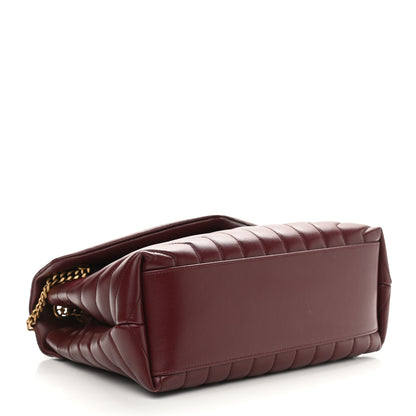 Saint Laurent Calfskin Y Quilted Monogram Medium Loulou Chain Satchel Rouge Legion 4 of 12