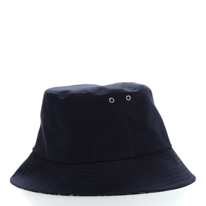 Christian Dior Oblique Reversible Teddy-D Brim Bucket Hat 57 Blue 6 of 6