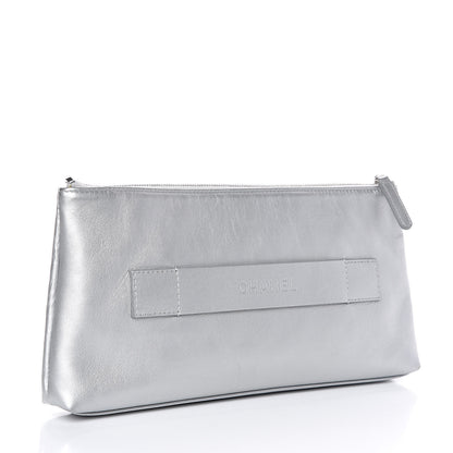 Chanel Metallic Calfskin Keyboard Pouch Silver 3 of 11