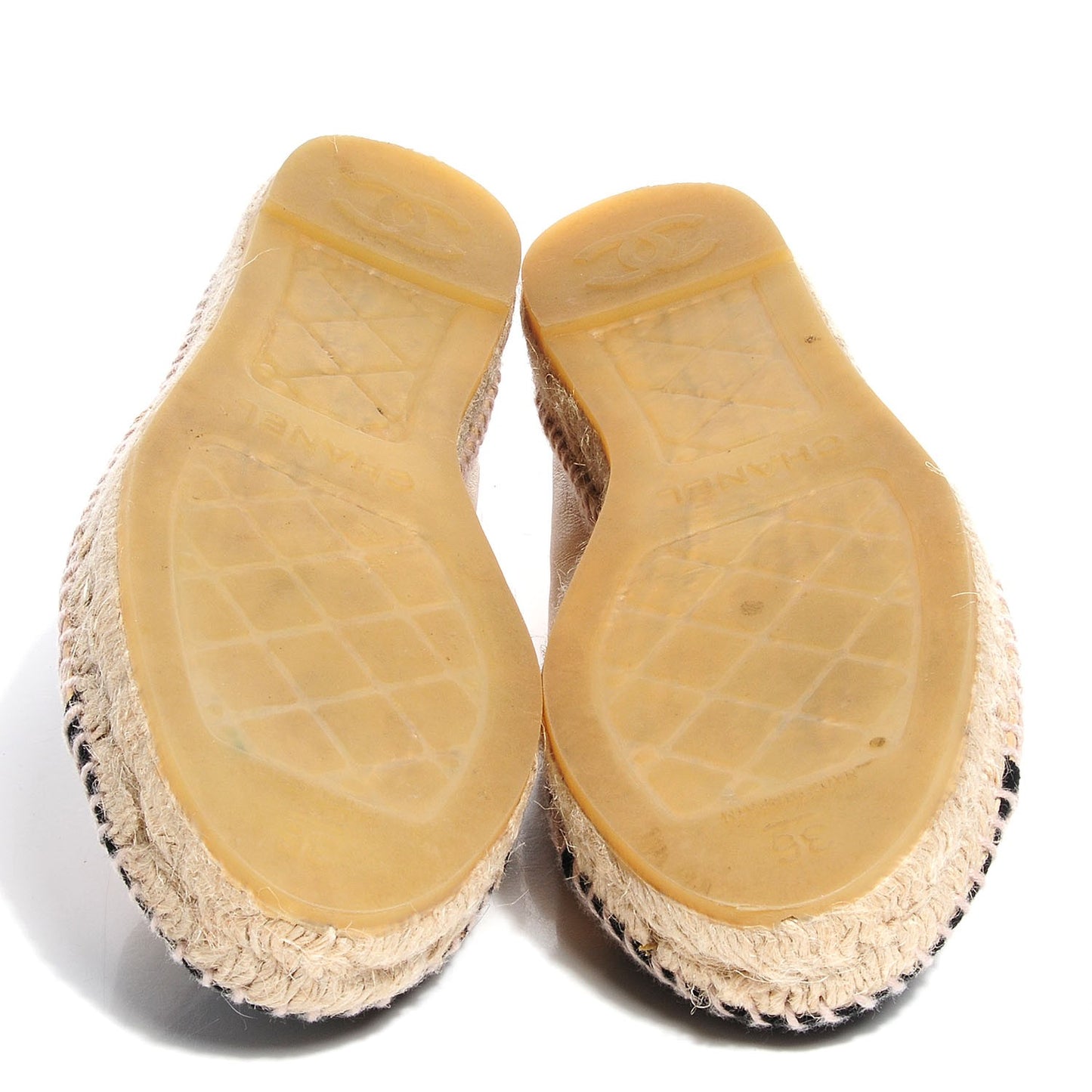 Lambskin CC Espadrilles Beige Black 36