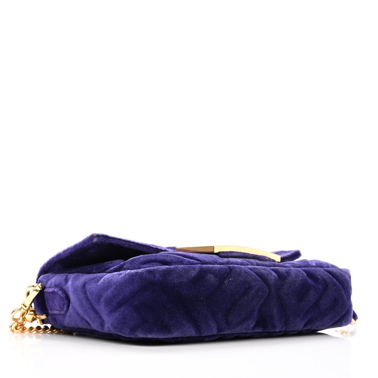 Velluto FF Embossed Mini Baguette Viola Plus