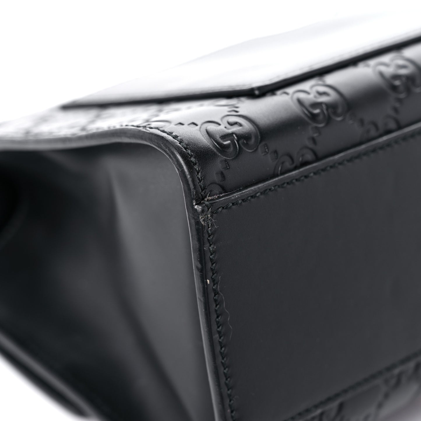 Guccissima Medium Padlock Shoulder Bag Black