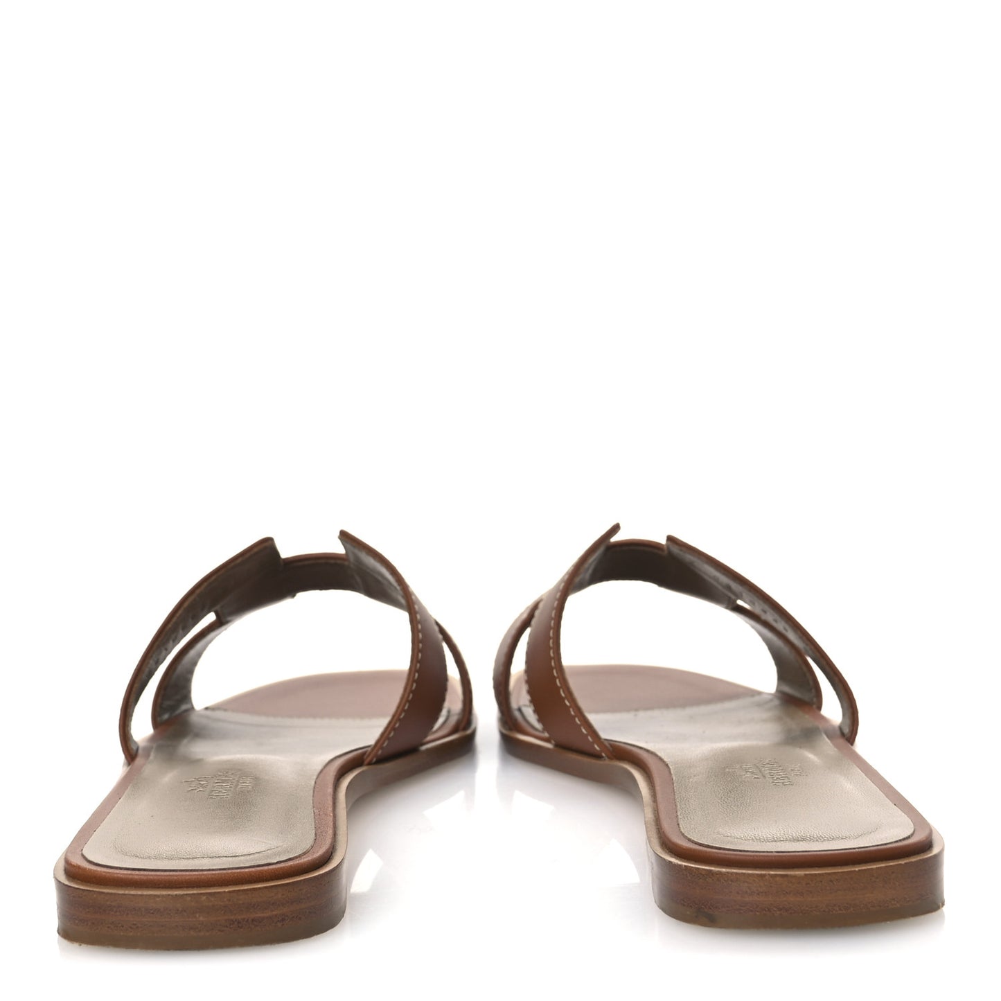 Box Calfskin Oran Sandals 38 Gold