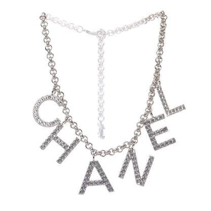 Chanel Crystal City of Lights Letter Chain Necklace Gold 3 of 6