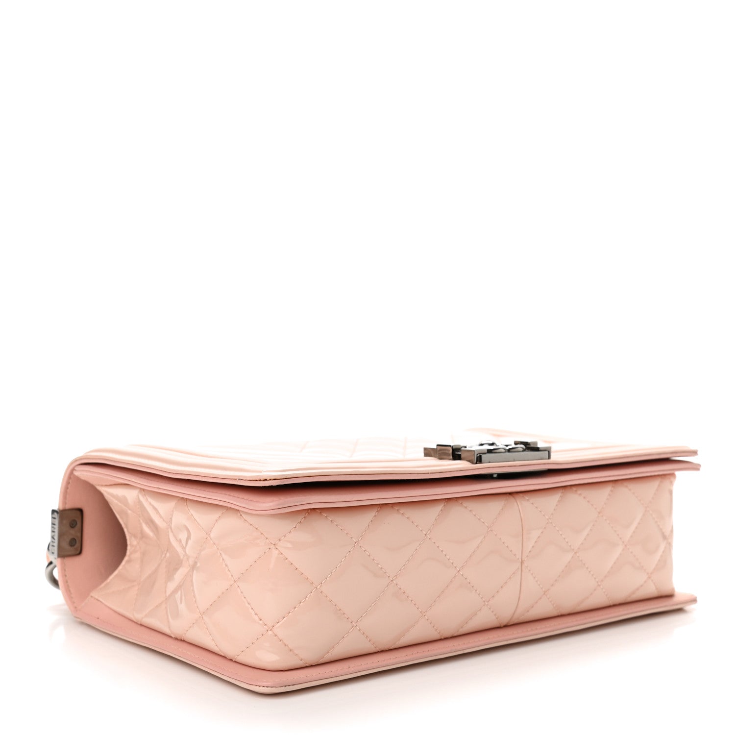 Chanel Patent Chevron New Medium Boy Flap Light Pink 4 of 10