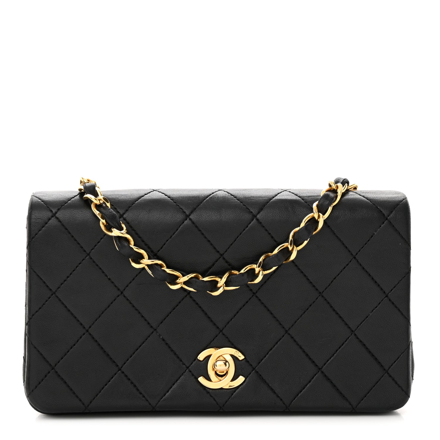 Chanel Lambskin Quilted Small Single Flap Black 1 of 14