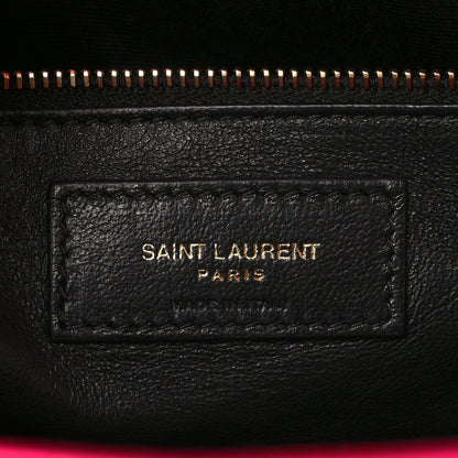 Saint Laurent Satin Quilted Sade Puffer Envelope Clutch Bubblegum 6 of 9