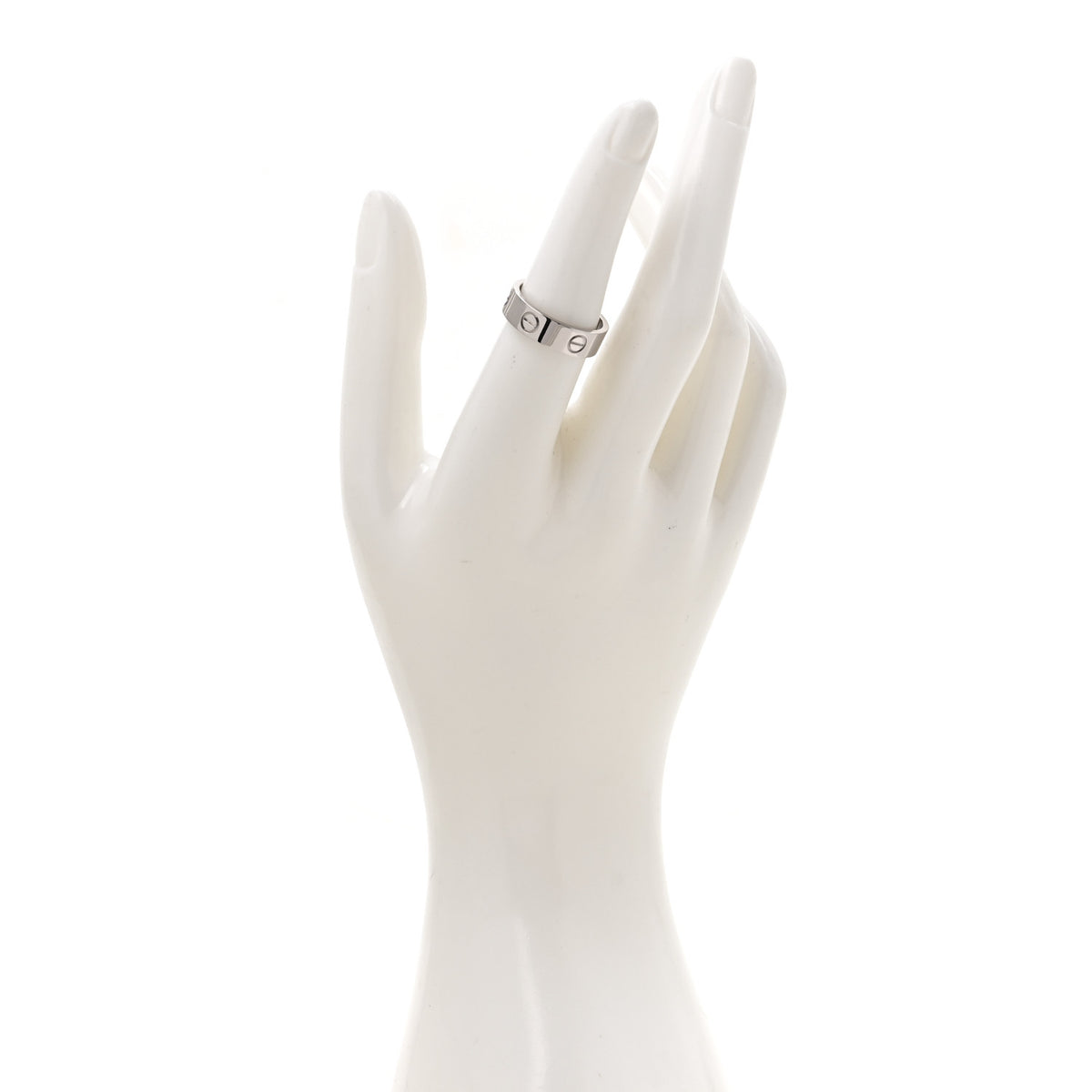 18K White Gold 5.5mm LOVE Ring 54 7