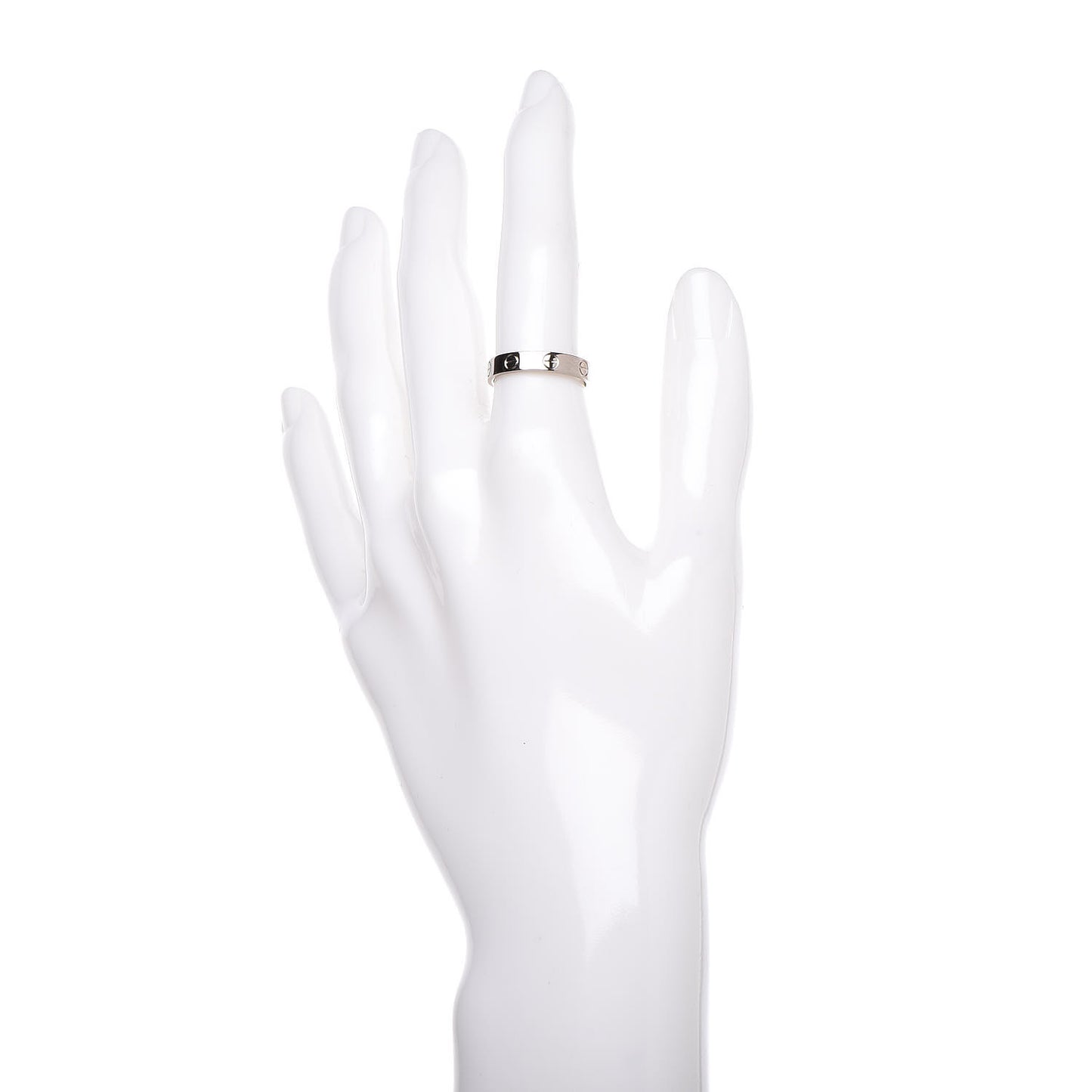 18K White Gold 3.5mm LOVE Wedding Band Ring 51 5.75