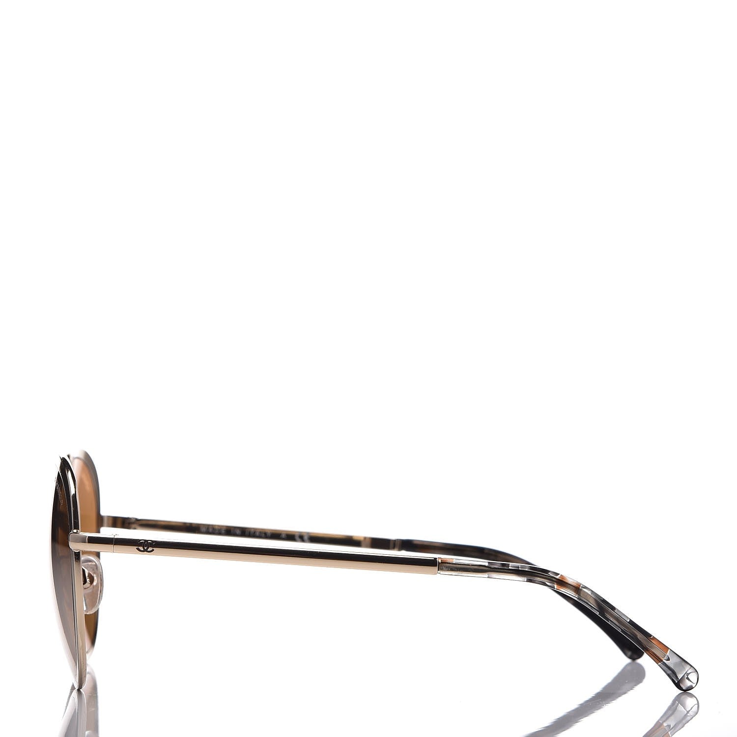 Chanel Round Spring Sunglasses 4206 Gold 3 of 8