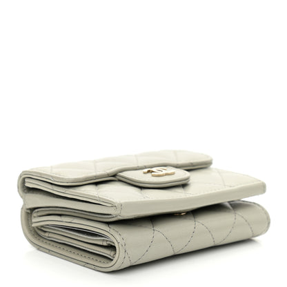 Chanel Lambskin Quilted Small Flap Wallet Grey 4 of 10