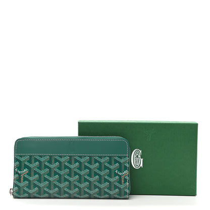 Goyard Goyardine Matignon Zip Around GM Wallet Green 8 of 8