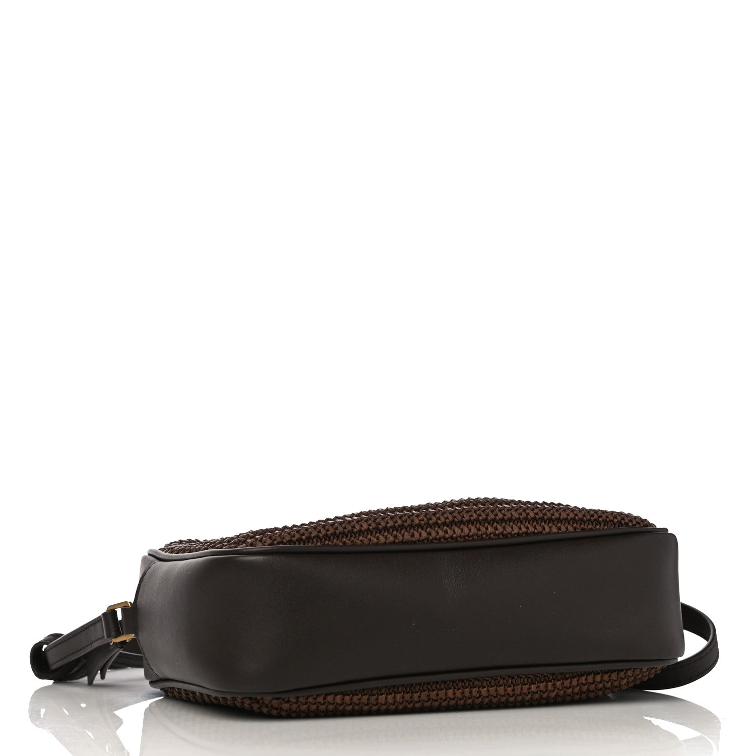Saint Laurent Raffia Canvas Monogram Lou Camera Bag Dark Chocolate 4 of 9