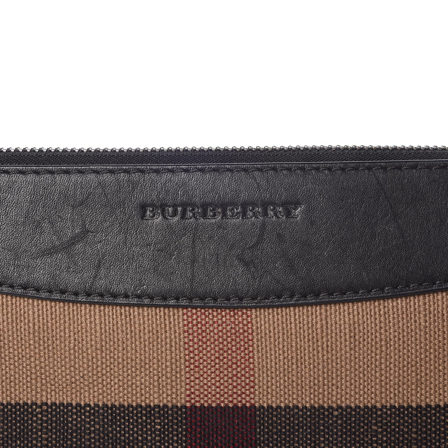 Burberry Mega Check Peyton Crossbody Clutch Bag Black 12 of 13